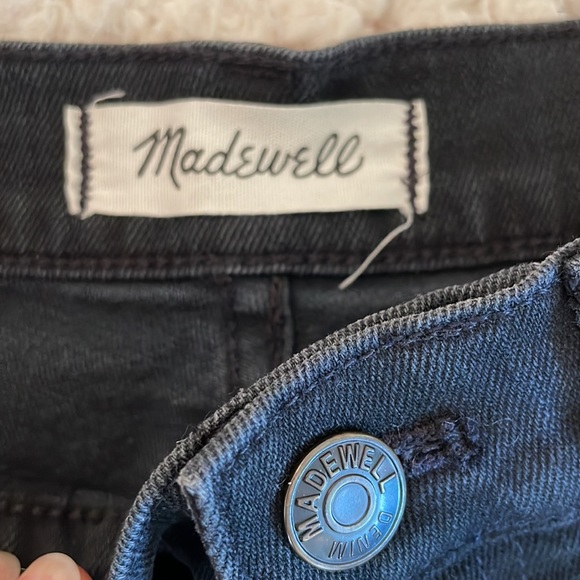 Madewell Black Denim High Rise Shorts - Picture 2 of 7